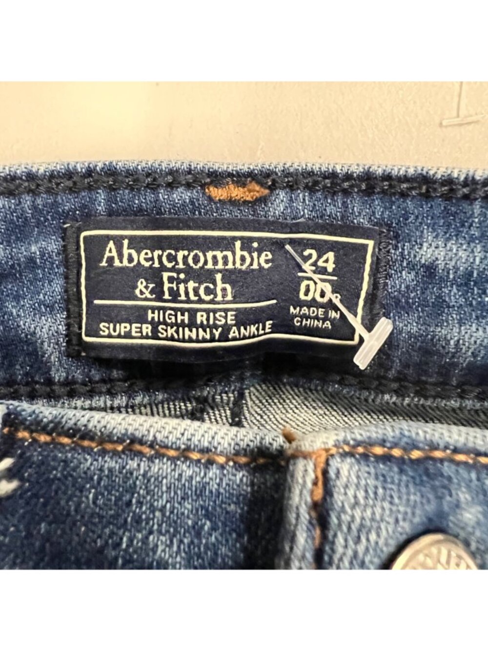 Abercrombie & Fitch Womens Super Skinny Ankle Jeans Zippers Size 00/24 - Picture 7 of 8